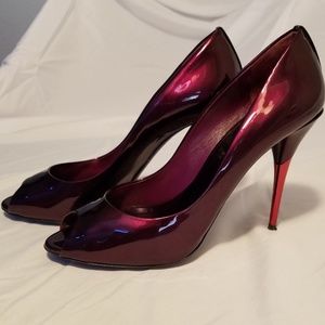 Miu Miu Peep Toe Purple Heel Size 38